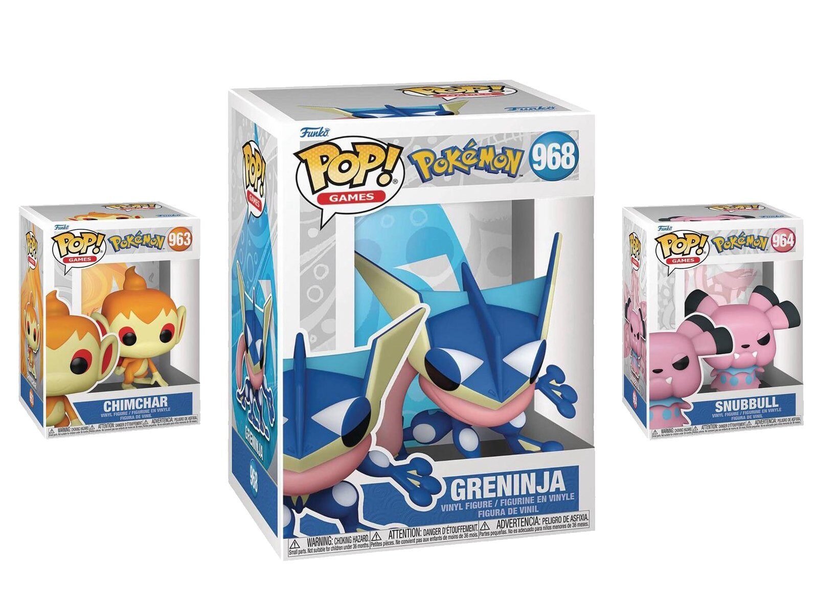 Pokémon: arrivano i Funko POP di Greninja, Chimchar e Snubbul